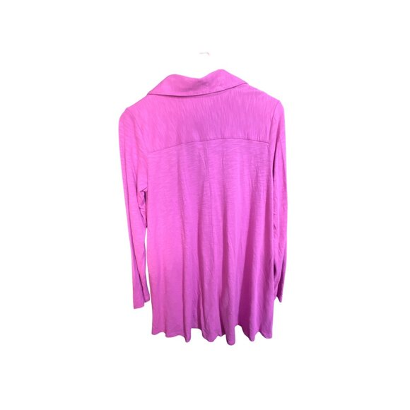Soft Surroundings Womens Long Sleeve Pink Button-Front Shirt Jacket S Lightweigh - Picture 2 of 4